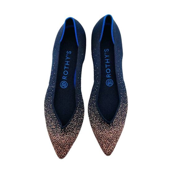 Rothy’s The Point Midnight Metallic Retired‎ Women’s Size 9 - Picture 3 of 9